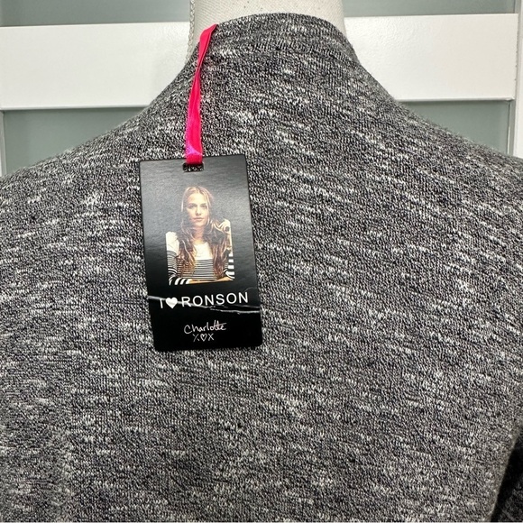 I Heart Ronson Long Grey Open Cardigan Heather Grey Size Medium NEW WITH TAGS - Picture 7 of 8
